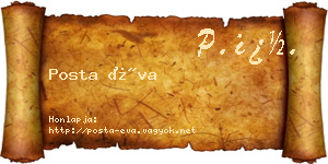 Posta Éva névjegykártya